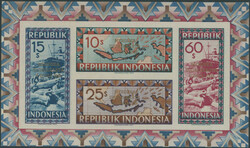 1949, Liberation of Jakarta, Map and Cargo Ship ''Merdeka'', ...