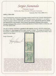 1926-29, Sibilla Libica, 20c green, perforation 11, top sheet margin ...