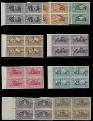 1930, Virgil issue, four complete sets in sheet or corner sheet ...