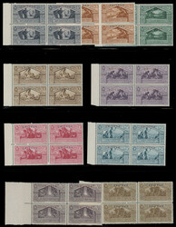 1930, Virgil issue, four complete sets in sheet or corner sheet ...
