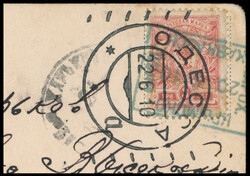 SHIP MAIL: 1910, postcard (view of Odessa Port) mailed from the board ...