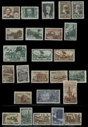 1946 Year, complete set of 70 stamps, including two imperfs (no ...