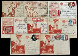 ADVERTISING POSTCARDS COLLECTION: 1930-31, nine postcards bearing ...