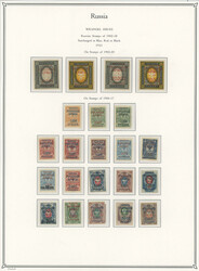 STARTING COLLECTION ON ILLUSTRATED PAGES: 1921, 136 stamps, starting ...