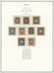 STARTING COLLECTION ON ILLUSTRATED PAGES: 1921, 136 stamps, starting ...