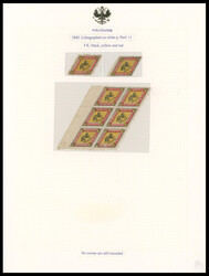 VOLCHANSK - COAT OF ARMS: 1872-83, 16 stamps neatly arranged on two ...