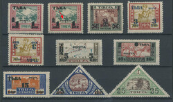 1932-33, Roman Alphabet, black, brown or blue overprint/surcharges on ...