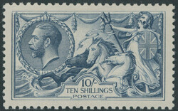 1919, King George V and Sea Horses, 10s blue, Bradbury Wilkinson & Co ...
