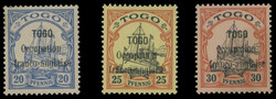 1914, black overprints ''TOGO. Occupation franco- anglaise'' on 20pf, ...