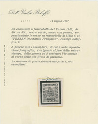 1943, black or red surcharges ''FEZZAN. Occupation Francaise'' on ...