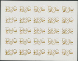 1956, Melbourne Olympic Games, imperforate stage proofs of postage ...