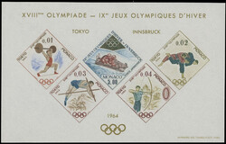 1964, Innsbruck and Tokyo Olympic Games, imperforate special souvenir ...