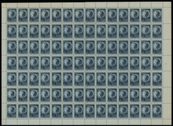 1957, Launching of the First Sputnik, 40k indigo on bluish paper and ...