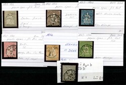 1854-62, 7 Strubel-Marken aus Mi.13-19, ansehenAutomatically ...