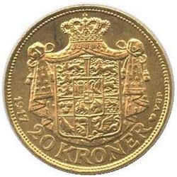 1917, 20 Kroner Gold, Christian X., Erh. vz, 8,96 gr. 900er Gold