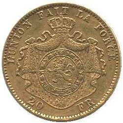 1877, 20 Fr. Gold, Leopold II, Erh. vz, 6,39 gr. 900er ...