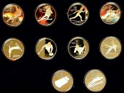 KANADA: 1988, 10x 20 Dollar Silber (je 34,1 gr. 925er), Olympiade ...
