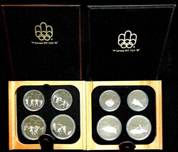 KANADA: 1976, Satz Olympiade Montreal kpl. (14x 5 und 10 Dollar ...