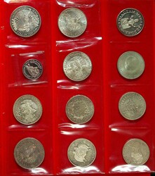 1878/1990, Album mit 37 Silbermünzen, dabei auch Unzen wie Maple, ...