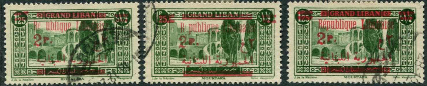 1928, 2 Pia. a. 1 Pia. 25 dunkelgrün, drei Kab.-Stücke, ...