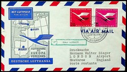 16.5.1955, Aufnahme des LH Europaverkehrs m. Convair CV-340 nach ...