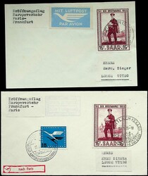 17.5.1955, sehr selt. Zuleitung aus Mettlach zum Erstflug der Dt. ...