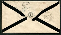 1864, QV 6d Pl.4 (mit Ecklinien, SG) mit Duplex "LEEDS / 447" und ...