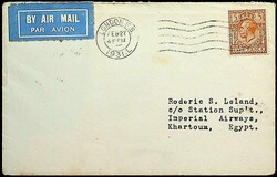 28.2.1931, Pra.-Erstflug m. Imperial Airways "LONDON - KHARTOUM, ...