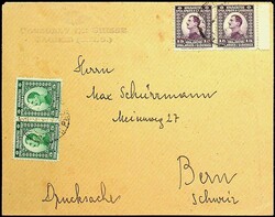 1921, Briefdrucksache vom "CONSULAT DE SUISSE, ZAGREB (S.H.S.)" nach ...