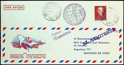 6.11.1952, selt. Kab.-Erstflug KLM "AMSTERDAM - SANTIAGO DE CHILE" m. ...