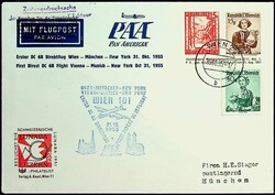 31.10.1955, privater Sonder-GU m. Landschaften 15 g u. Trachten 15 g ...