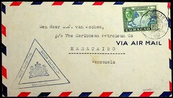 1942, 10 C Flugpostausgabe als EF a. Kab.-Lupo-Bf nach Venezuela m. ...
