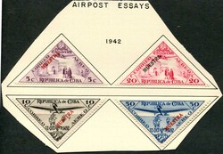 1942, 450. Jahrestag der Entdeckung Amerikas 5 C. - 50 C., 4 versch. ...