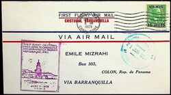 21.6.1929, sehr selt. Kab.-Erstflug F.A.M. 5 "CRISTOBAL, Canal-Zone - ...