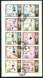 1972, Olympische Spiele München, 3 ungezähnter Kab.-Kleinbogen, ...