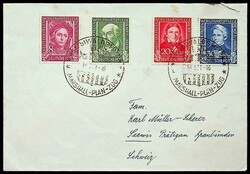 1951, Wofa kpl. auf Brief mit SST "17 b Waldshut Marshal-Plan-Zug 16 ...