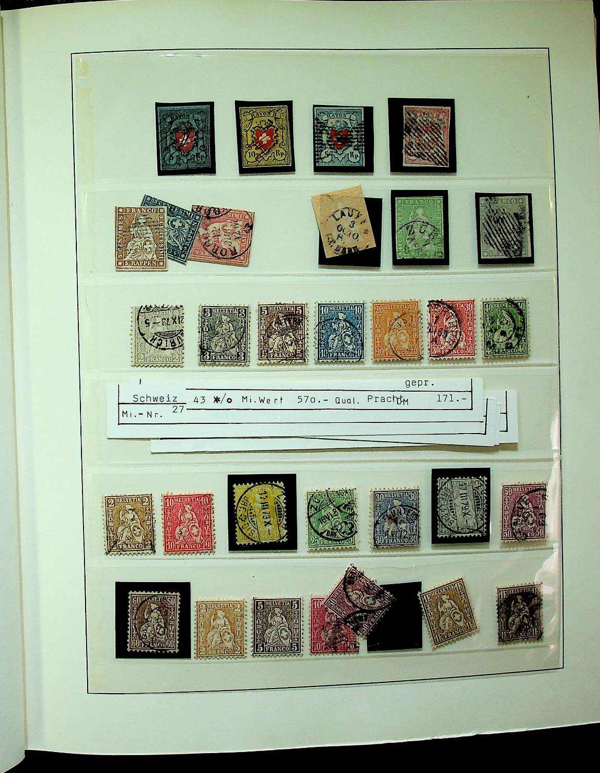 1850-1960, Klemmbinder mit schöner Sammlung ab 4 x Rayon, 6 x ...