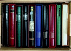 LINDNER, 10 leere Ringbinder mit Schuber