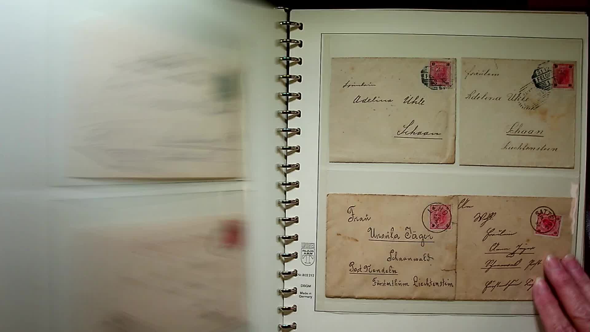 1894-1993, 4 Lindner Ringbinder mit überwiegend gestempelter ...