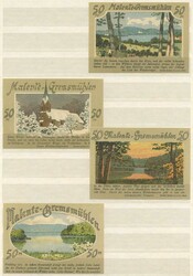 Steckbuch mit über 100 Notgeldscheine, dabei u.a. Bismarckhütte, ...