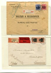 1914-18, Lindner Ringbinder mit Teilsammlung Marken und einigen ...