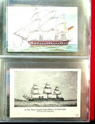 SCHIFFE: 38 alte Postkarten mit Kriegsschiffen, teils farbig, ...
