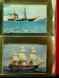 SCHIFFE: 38 alte Postkarten mit Kriegsschiffen, teils farbig, ...