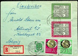 1951, Marienkirche und NBA, je kpl. Satz zusammen mit 10 Pf. Posthorn ...