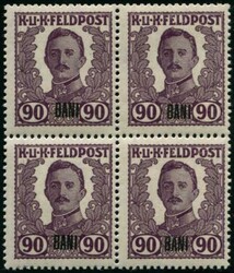 1918, 90 B. Feldpostmarke, VB, Echt und Einwandfrei, Befund Soecknick ...