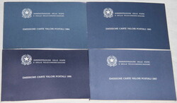 1984-1987, 4 Jahreszusammenstellungen "Emissione Carte valori ...