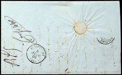 1860, Faltbrief von "Leipzig-2.1.60", K2, nach Frankreich über ...