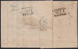 1853, 1 und 2 Ngr. mit Nr.-Stpl. auf Faltbrief mit K1 "Zschopau-15 ...