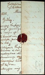 1858, 1/30 Th., Randstück rechts, auf Faltbrief mit blauem Ra.2 ...