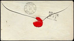 1857, 1/10 Th/3 Sgr., vollrandig, auf Brief mit blauem K2 ...